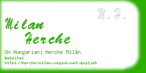 milan herche business card